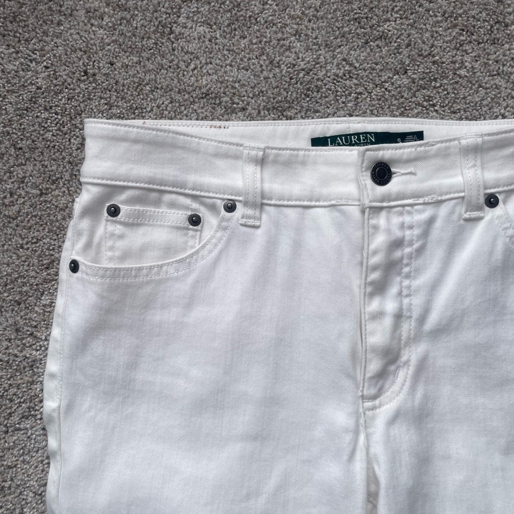 Womens Ralph Lauren Classic White Premier Straight Jeans- Size 6 - Picture 3 of 6